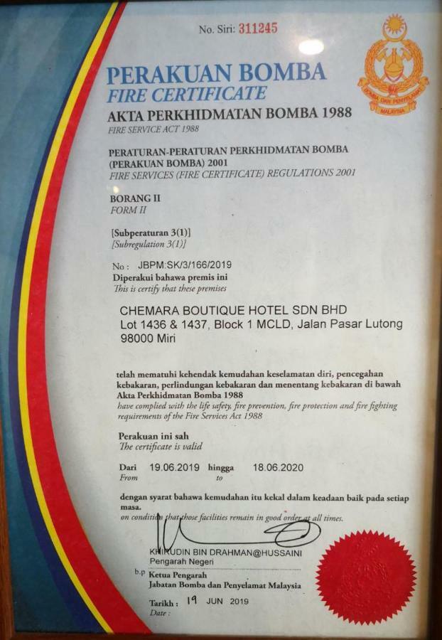 Chemara Boutique Hotel Miri Exterior photo